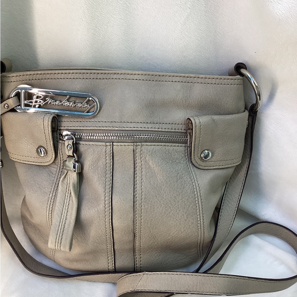 B. Makowsky Taupe Shoulder Bag